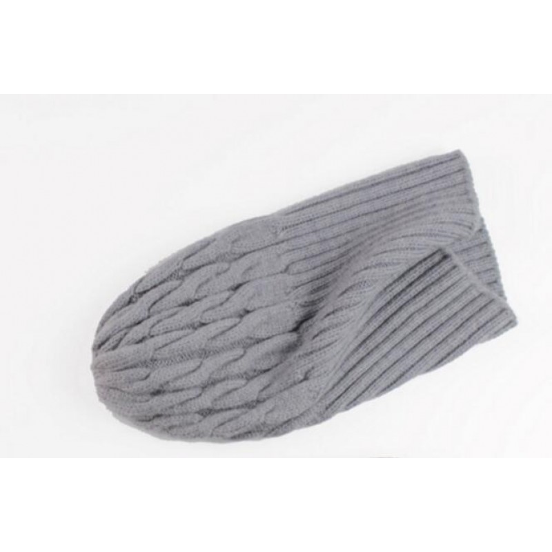 Hand Made Cashmere Hat Khika Gray Women Winter Hat